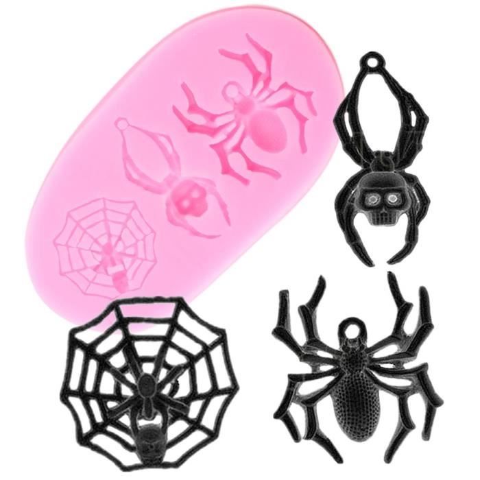 Moule Moules Araignees En Silicone Effrayantes Moule Toile D Araignee De Fondant Moule De Halloween Outils De Decoration Pour Cdiscount Maison