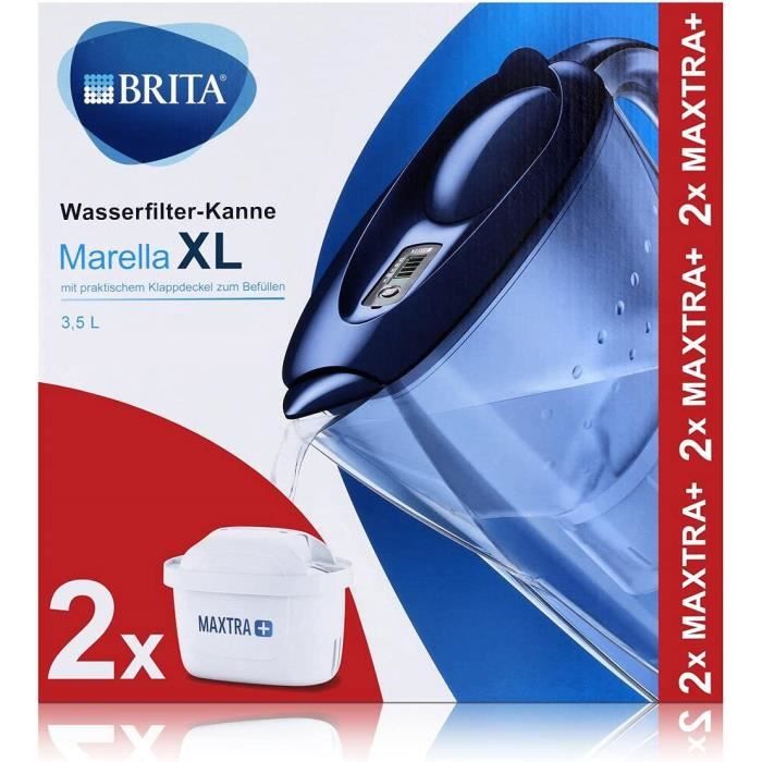 BRITA Carafe filtrante Marella graphite + 1 filtre MAXTRA+, réduit