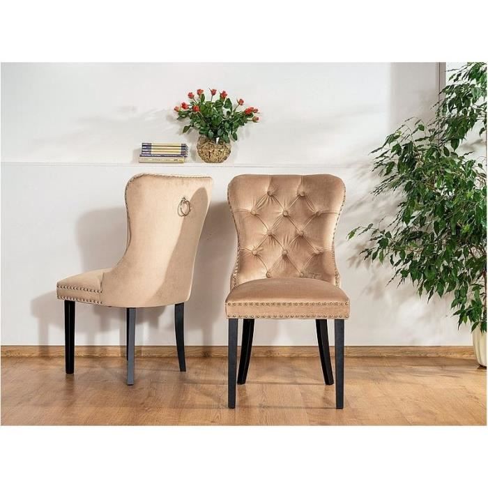 chaise de salle à manger design 51 x 46 x 98 cm - beige