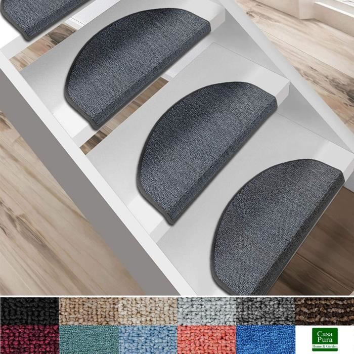 - Beige Tout Type DEscalier Intérieur Set de 15 Pièces Haute Qualité Demi-Lune casa pura Marchettes Escalier Antidérapante Nez de Marche 23x65 cm - Beige Tout Type DEscalier Intérieur Set de 15 Pièces Haute Qualité Demi-Lune casa pura Marchettes Escalier Antidérapante Nez de Marche 23x65 cm