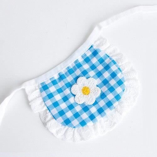 String Floral Dog Bib Bandana for Diet Puppy Plaid Cloth Cat Collar for ...