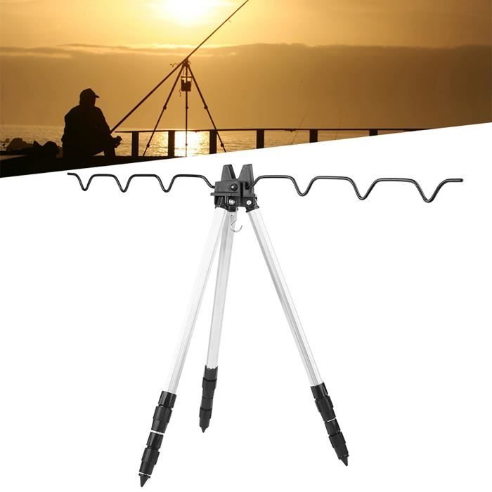 Support De Canne à Pêche Extensible Avec Pointe En Métal - Léger, Ajustable En Hauteur, Idéal Pour La Pêche En Bord De Mer Ou En Rivière