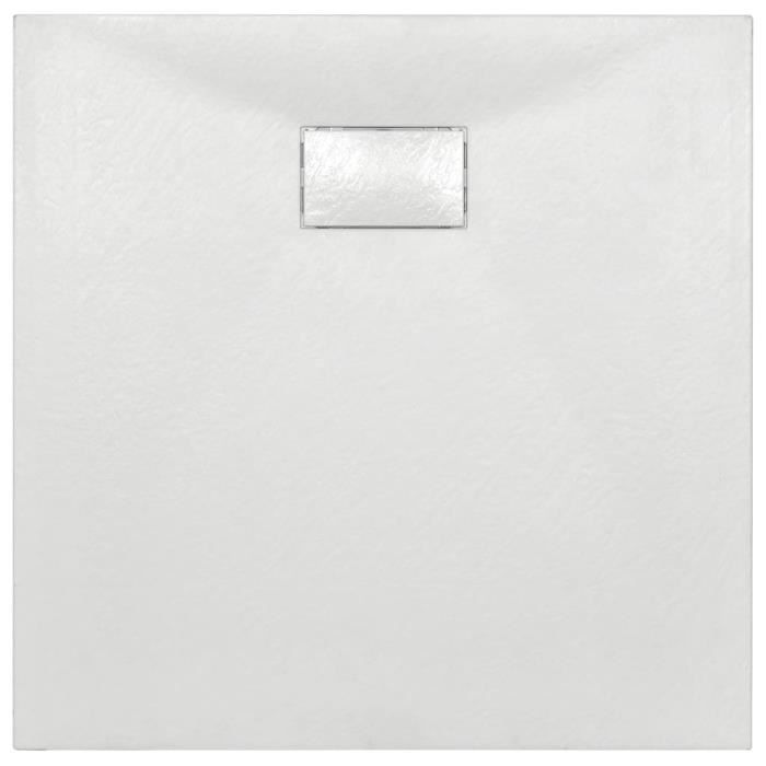 Bac de douche - CUQUE - CQ019 - SMC Blanc - 90 x 90 cm - Antidérapant - Facile à nettoyer