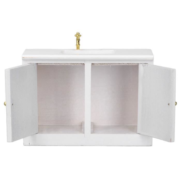 Mobilier de poupée miniature 1:24, 3 pièces miniatures simulées pour salle de bain en céramique, baignoire, toilettes, évier pour maison de poupée Mobilier de poupée miniature 1:24, 3 pièces miniatures simulées pour salle de bain en céramique, baignoire, toilettes, évier pour maison de poupée