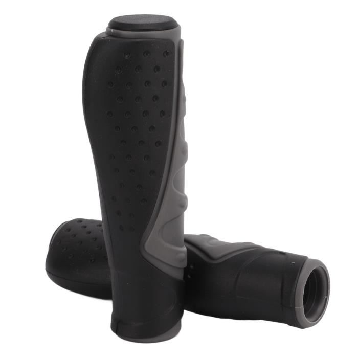 Poignées Vélo VTT Ergonomiques En Caoutchouc TPR - Lot De 2 - Avec Serrure
