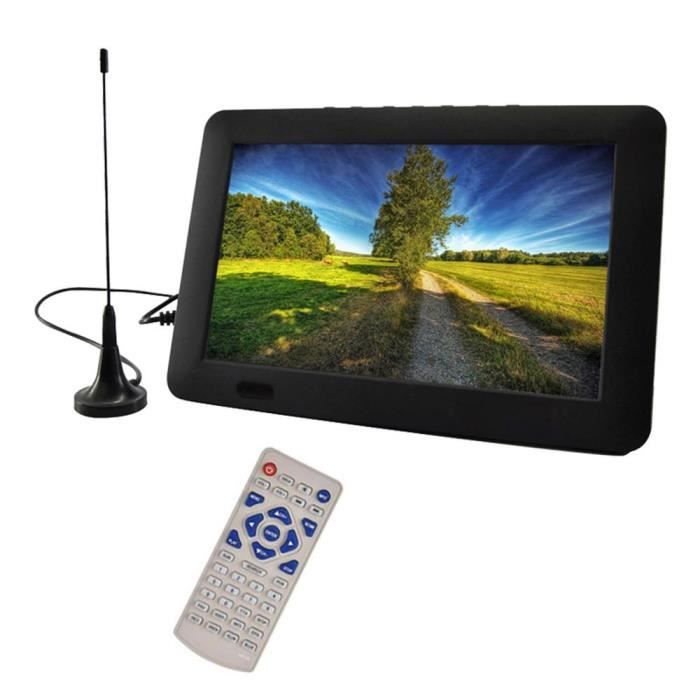 Téléviseur Portable 7 Pouces LED - Rechargeable, Reçoit TV Numérique/Analogique, Ports USB/AV (Pour Voiture, Maison, Voyage)