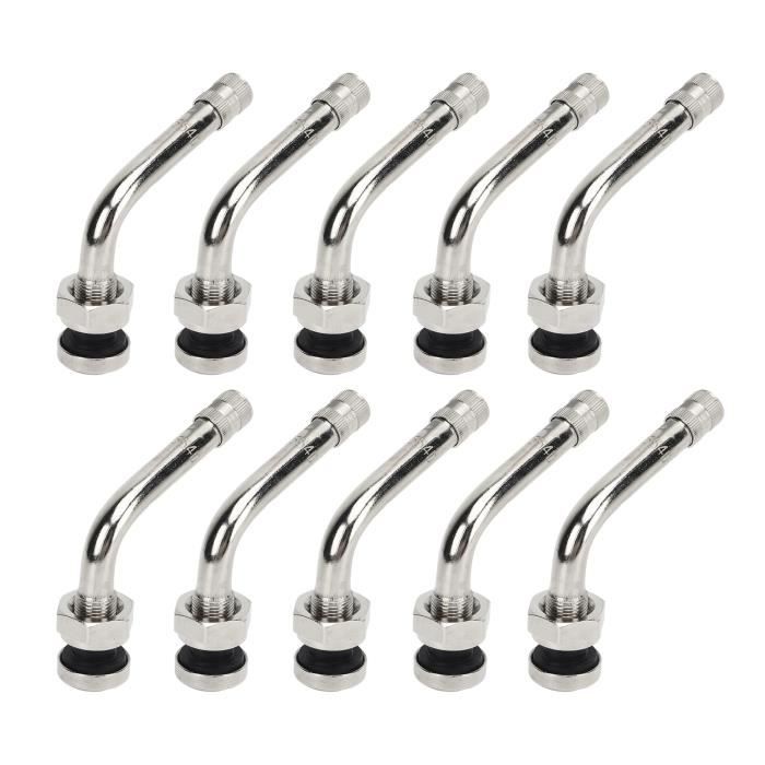 Lot De 2 Valves De Pneu Moto 90° 11.3mm Alliage Aluminium – Bouchons Inclus, Rouge (Universel)