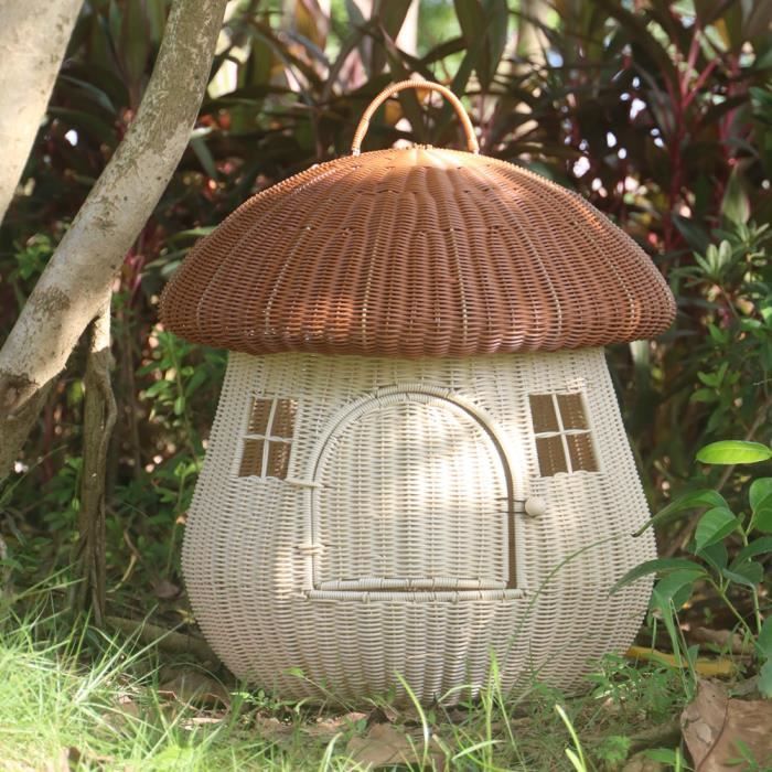 Panier Hamac Suspendu Pour Chat - Imitation Rotin Brun, Nid Confortable Pour Chatons, Gain De Place, Pour Intérieur - 11