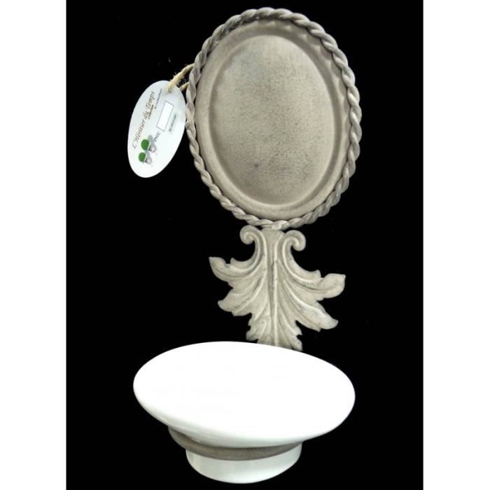 Support à Savonnette Cuisine Et Salle De Bain Ou Porte Savon Motif Feuillages En Fer Et