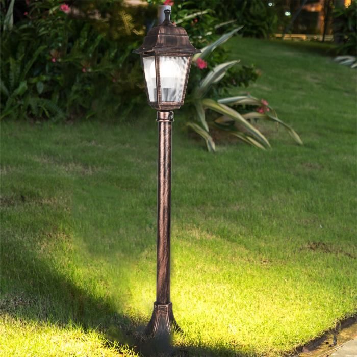 Lampadaire extérieur Keighley 100 cm E27 cuivre brossé