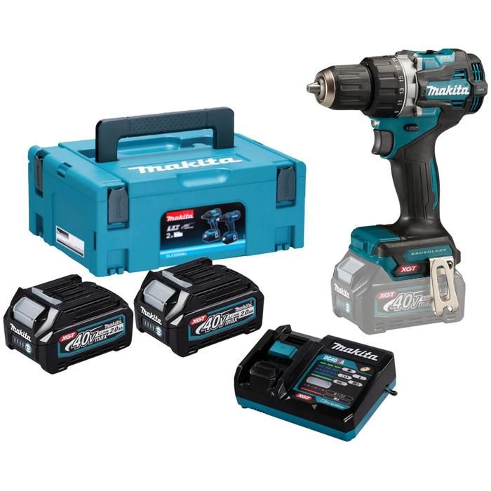 Perceuse visseuse sans fil Makita DF002GA202 40 V 2.0 Ah 2 batteries incluses