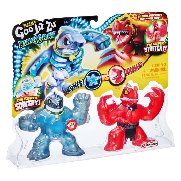 set de deux figurines heroes of goo jit zu dino x-ray - thrash vs veraptz