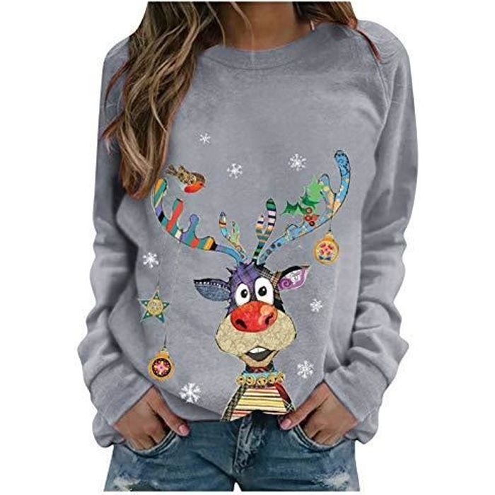 Pull Noël Femme Drole Pull Rigolo Femme Pull de Femmes Christmas