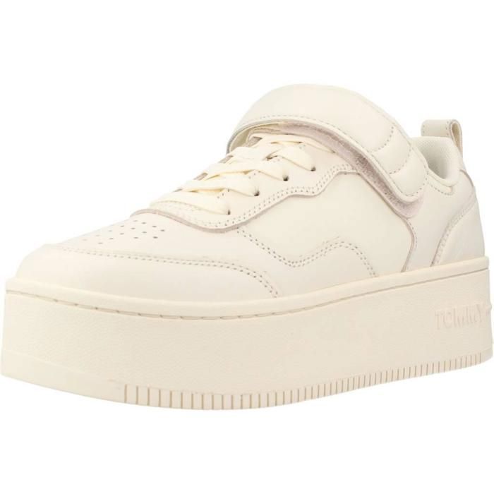 Tommy Jeans Sport > Zapatillas Mujer Modèle Chaussure Tommy Jeans Modèle Adhesive Strip Flatform - Coleur Beige