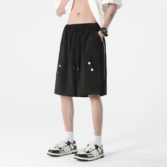 Pantacourt Homme Respirants Sport Décontracté Pantacourt Yoga Plage Pantalon 3/4 Coton Baggy