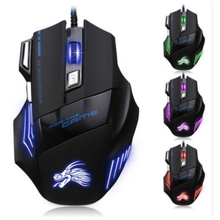 Souris filaire silencieuse gaming gamer usb c pour pc portable optique  noire électronique avec rétroéclairage LED Souris de Jeu - Cdiscount  Informatique