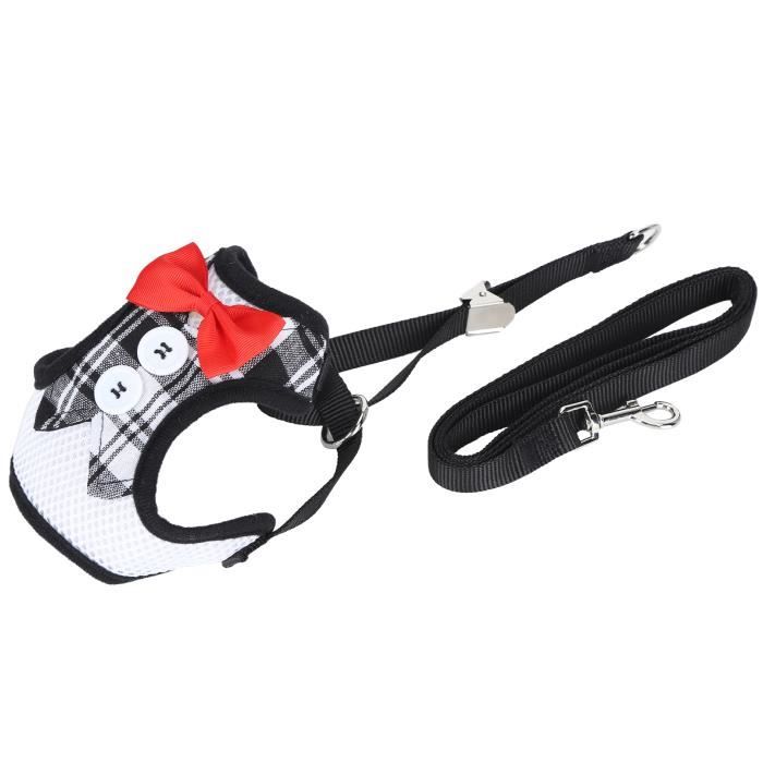 Meilleurs prix pour Omabeta Gilet Pour Chat Avec Laisse Ajustable Harnais De Chat Type Gilet Avec Laisse Réglable Animalerie Licol Grilles Noir M