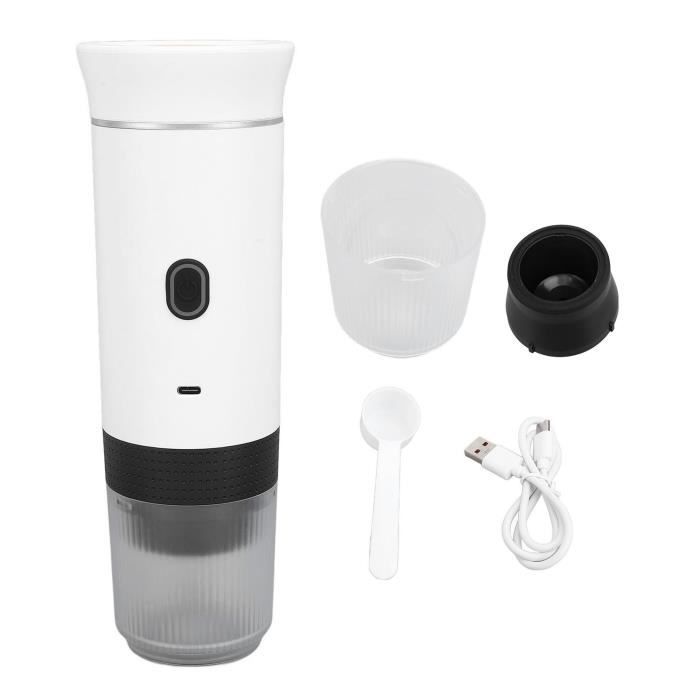 Cafetière portable - OMABETA - Machine à café électrique - Rechargeable - Blanc - Préparation automatique