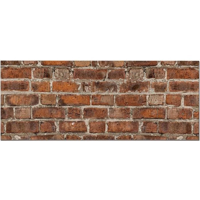 PANORAMA  Cr&eacute;dence Adh&eacute;sive Cuisine Brique 60x100 cm - Cr&eacute;dence Adh&eacute;sive pour Cuisine - Protege Mur Cuisine 