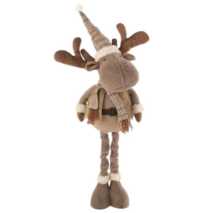 Doudou Peluche élan Renne Cerf Marron HAN