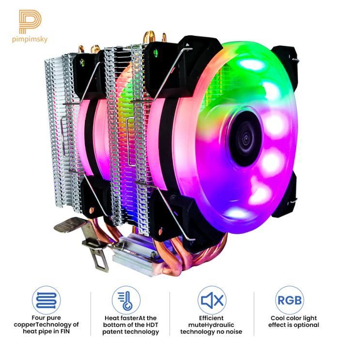 PIMPIMSKY Watercooling PC Gamer - Kit Refroidissement Processeurs Intel Et  AMD - Ventilateur RGB 4 pins - Cdiscount Informatique