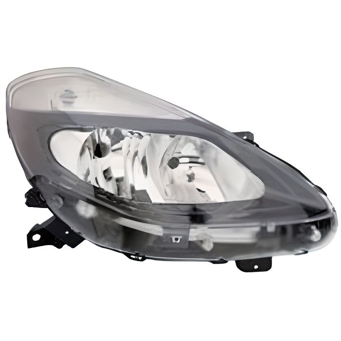 Phare Optique avant droit RENAULT CLIO III phase 2, 2009-2012, H7+H7, fond noir, Neuf.