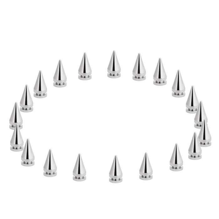 100 Rivets Punk En Métal Conique - Pointes Bullet Pour Cuir, Jean, DIY Déco