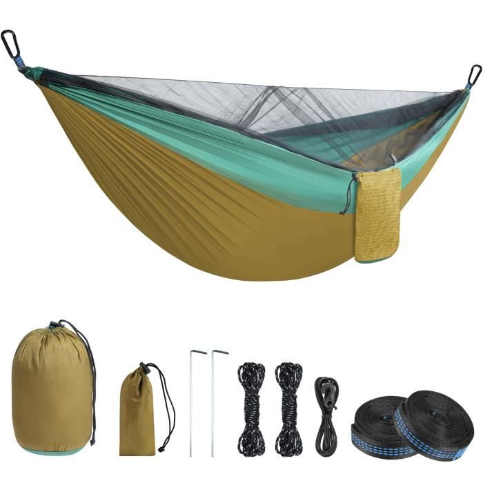 Hamac Moustiquaire Camping Ultra-léger Portable 290x140cm - SOONTRANS - Capacité 300kg