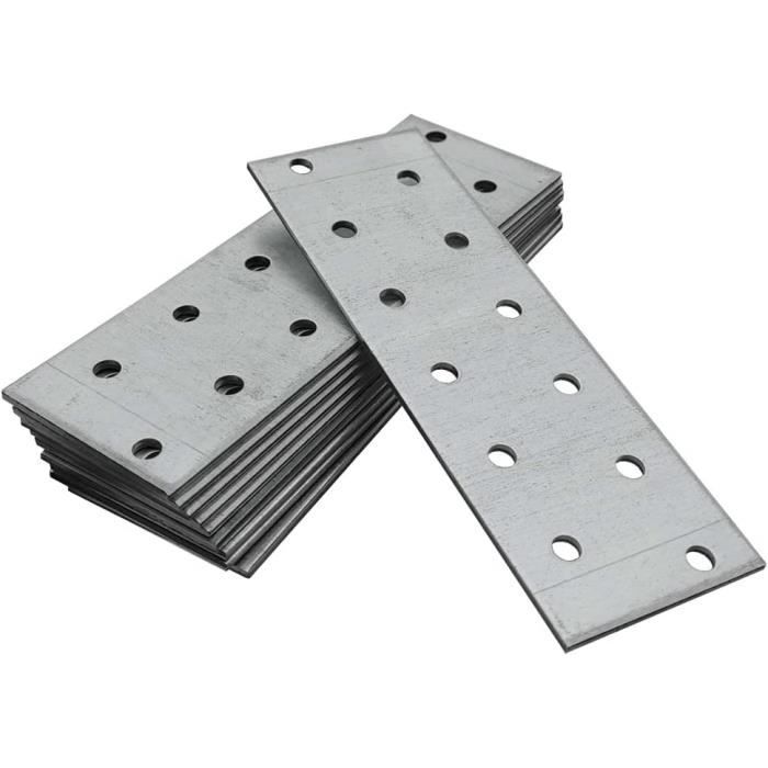 OMIdeas 10 x Plaques d'assemblage perforée plates (120 x 40 x 2