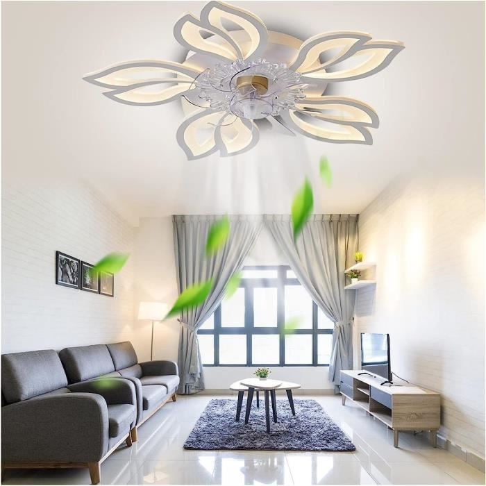 Ventilateur De Plafond De 132 Cm Avec Lumière, Ventilateur De Plafond