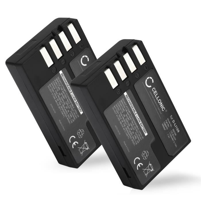 2x Batterie pour Pentax KP Pentax K50 Pentax K30 Pentax KS1 Pentax K