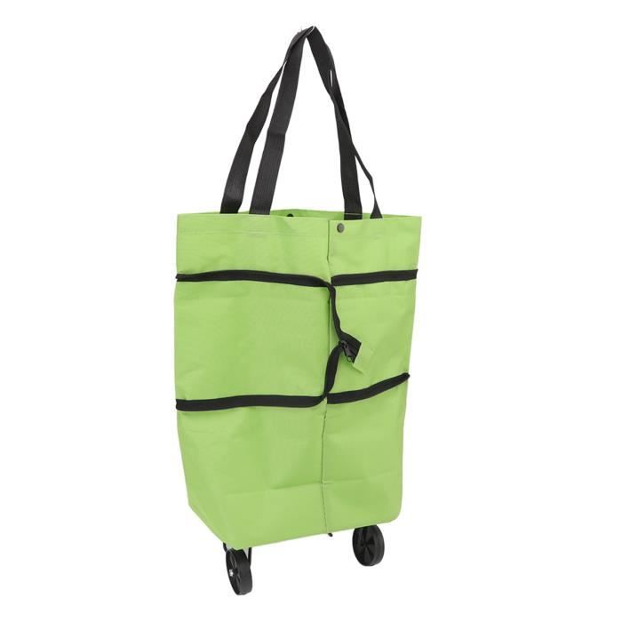 Chariot de magasinage - TBEST - Oxford - Pliable - Portable - Vert