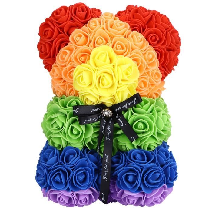 Rose Fleur Ours Cadeau D Anniversaire Pour Les Femmes Rose Cadeau Pour La Fete Des Meres Pour Anniversaire Petite Amie Cadeaux Cdiscount Maison