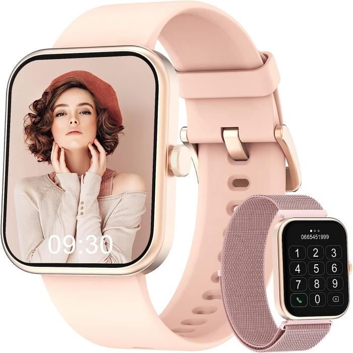 Montre Connectée Femme, Bracelet connecté avec Fréquence Cardiaque,  Podometre, écran Tactile, Suivi de Performance - Android, iOS - Cdiscount  Téléphonie