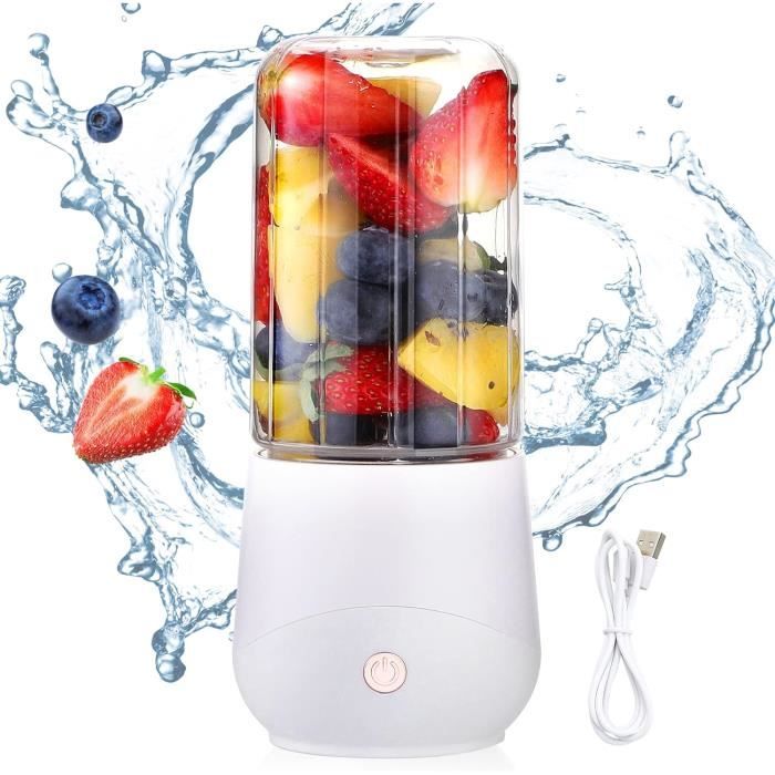 Mixeur Portable Rechargeable 700 Ml MIUUIPI | 12 Lames Acier Inoxydable | Pour Smoothies, Voyage, Fitness