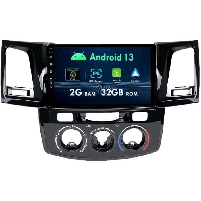 Autoradio Android 15 Pour Toyota Fortuner/Hilux 2007-2015 - Écran Tactile 9", CarPlay, GPS, WiFi, Caméra De Recul