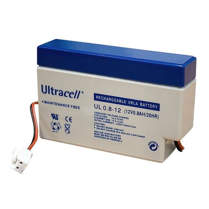 Batterie Plomb Etanche Ultracell UL0.812 12V 0.8Ah Cdiscount