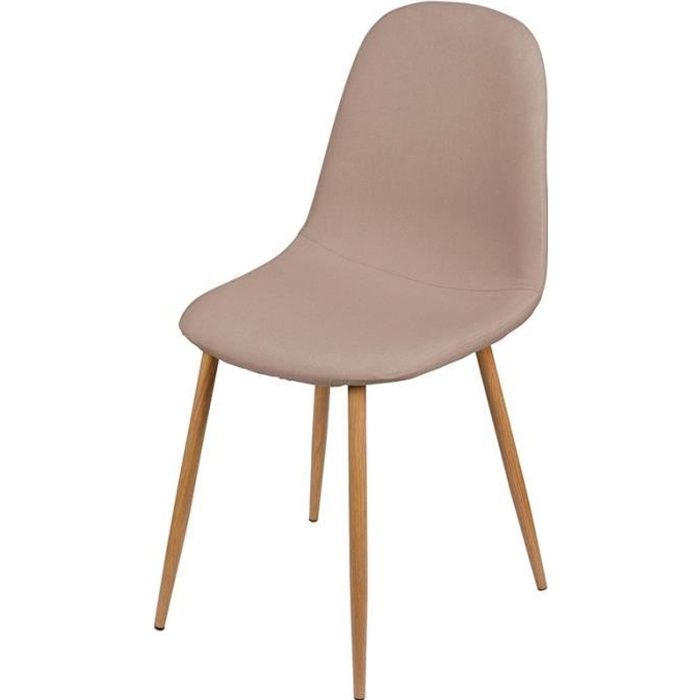 chaise scandinave - urban living - oslo - tissu - métal - marron - intérieur