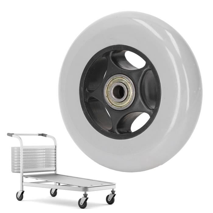 Roues De Remplacement Pour Caddie - 2 Roues En Mousse De Caoutchouc, 16 Cm, Silencieuses Et Universelles