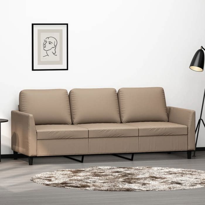 vidaXL Canapé à 3 Places Siège avec Accoudoirs et Dossier Rembourrés Meuble de Salon Salle de Séjour Intérieur Moderne 359342
