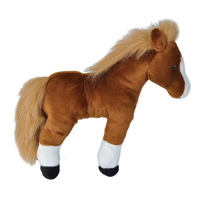 PELUCHE CHEVAL COUCHE 30CM