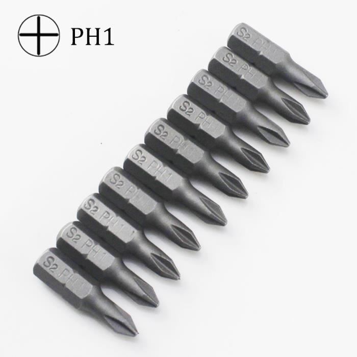 Wera 851/4 TZ SB Jeu De 2 Embouts Phillips PH1 Extra-Rigides Torsion – Pour Vis Dans Matériaux Durs