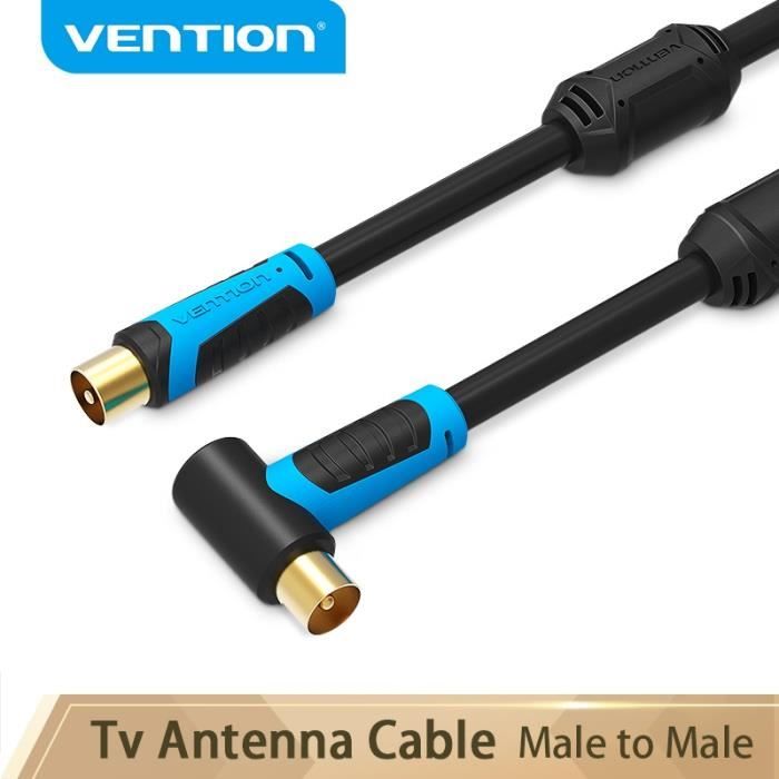 3M câble d'antenne TV numérique 90 degrés,mâle vers mâle,Type F,câble