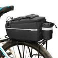 Noir Sac de cyclisme isotherme sac isotherme vélo vélo arrière support de rangement sac à bagages réfléchissa-1