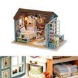 Maison de poupée DIY Jouet maison de poupée en bois miniature Jouet meuble-1
