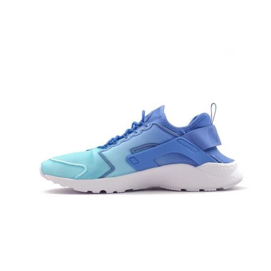 Basket Nike AIR HUARACHE-WN Femme Bleu Lacets Plat Bleu