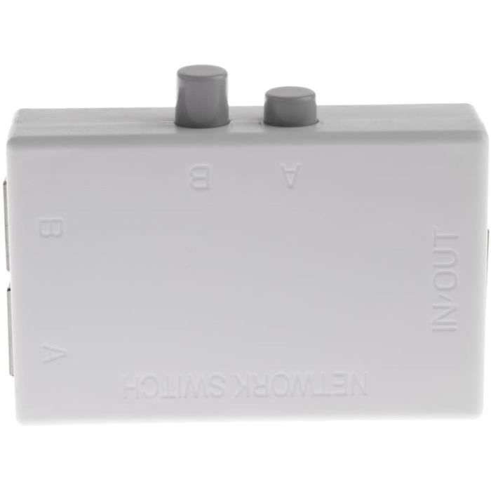 Mini 2 Port Réseau Commutateur Ethernet Réseau Box Switcher Adaptateur ...
