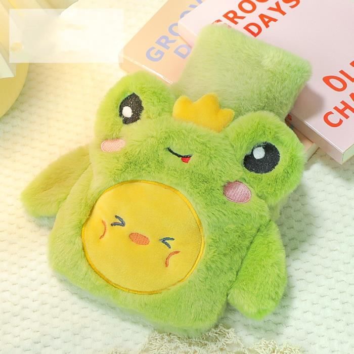 Bouillotte Micro-ondes Peluche Grenouille – 15 Cm, Graines De Millet, 200 G, Pour Coliques Et Chaleur
