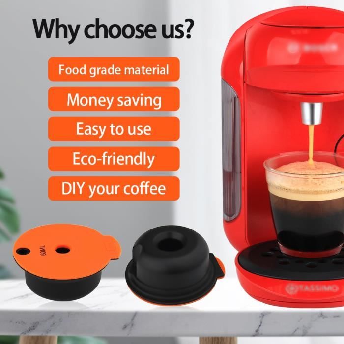 Capsules de café rechargeables, écologiques, compatibles avec