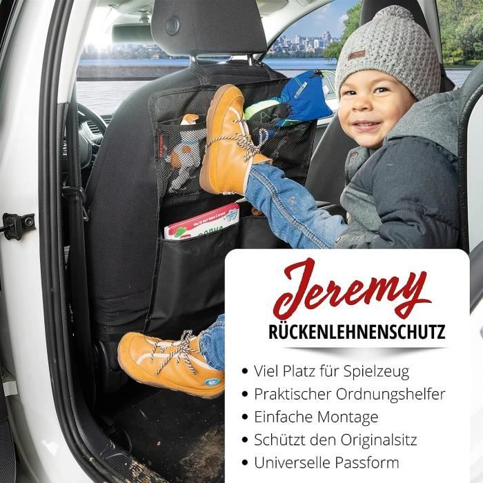Jeremy black, organisateur de la banquette arrière d'un siège de voiture, Pochettes sur les sièges arrière, Kids & Co